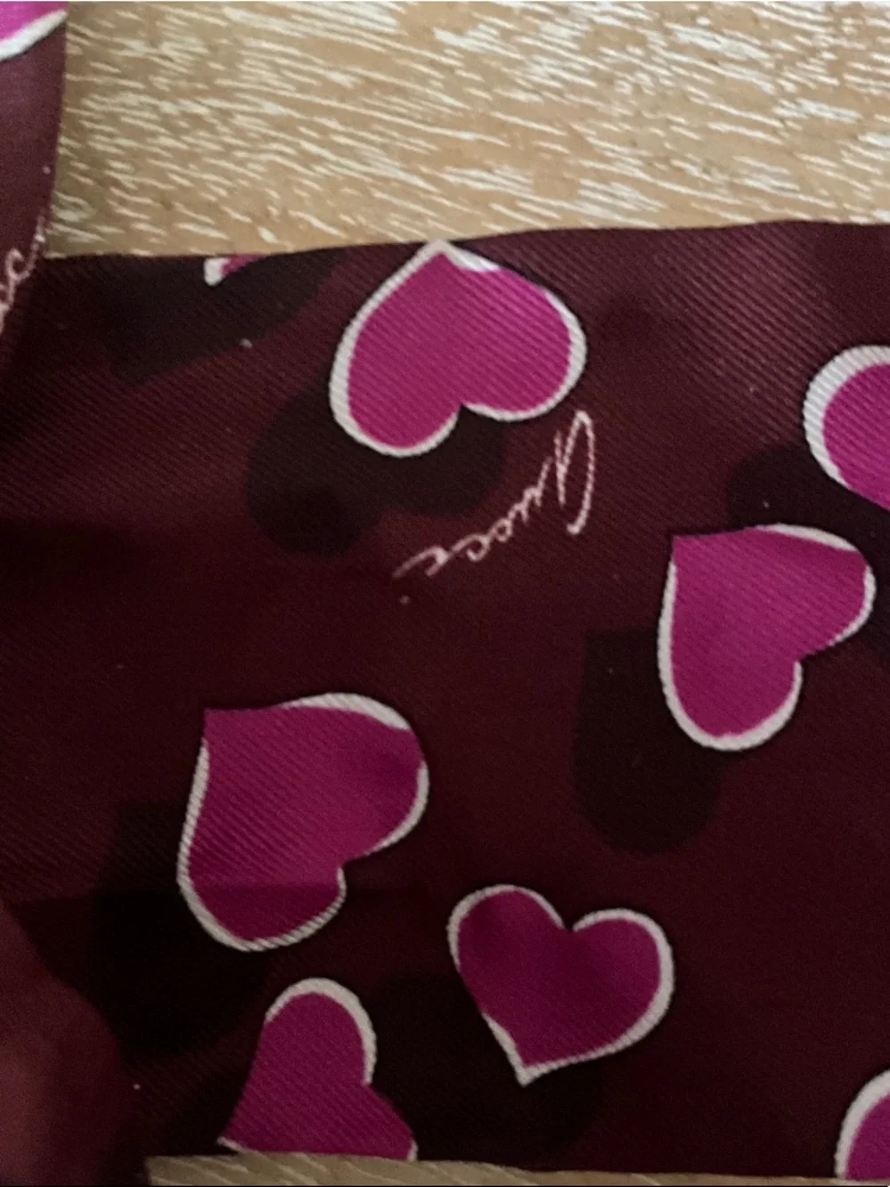 Gucci Burgundy and Pink Heart Wedge Sandals - Picture 3 of 9